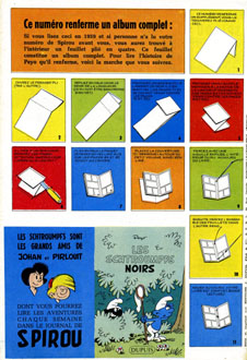 Dos de couverture du numéro 1107 avec les instructions pour la fabrication du premier mini-récit