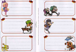 Etiquettes de cahier