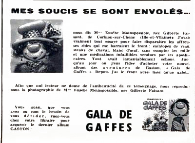 Publicité parue dans Spirou