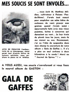 Publicité parue dans Spirou