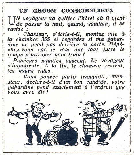 Un groom consciencieux