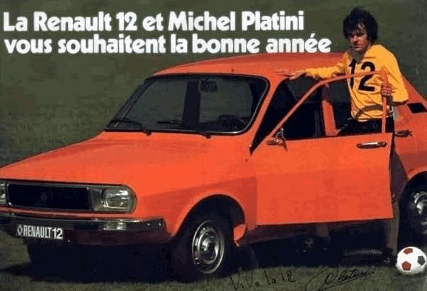 Pub Renault 12 avec Platini