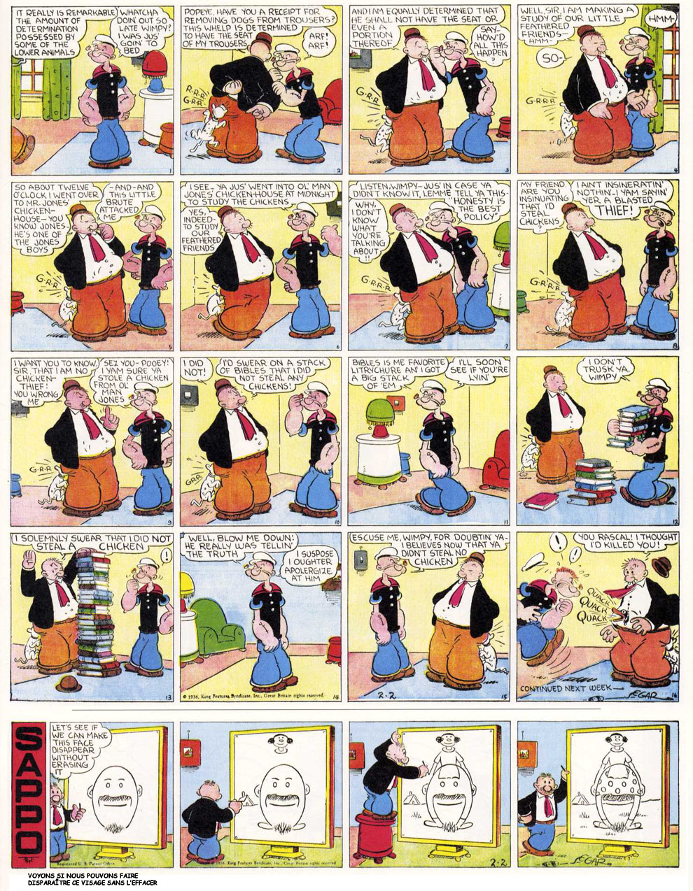 VO de la planche du 02/02/1936