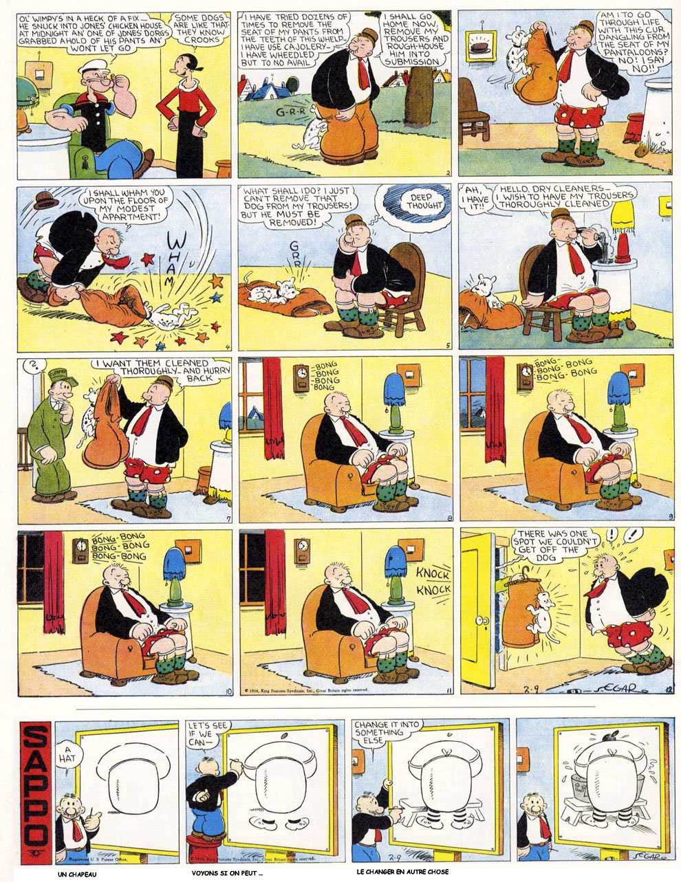 VO de la planche du 09/02/1936