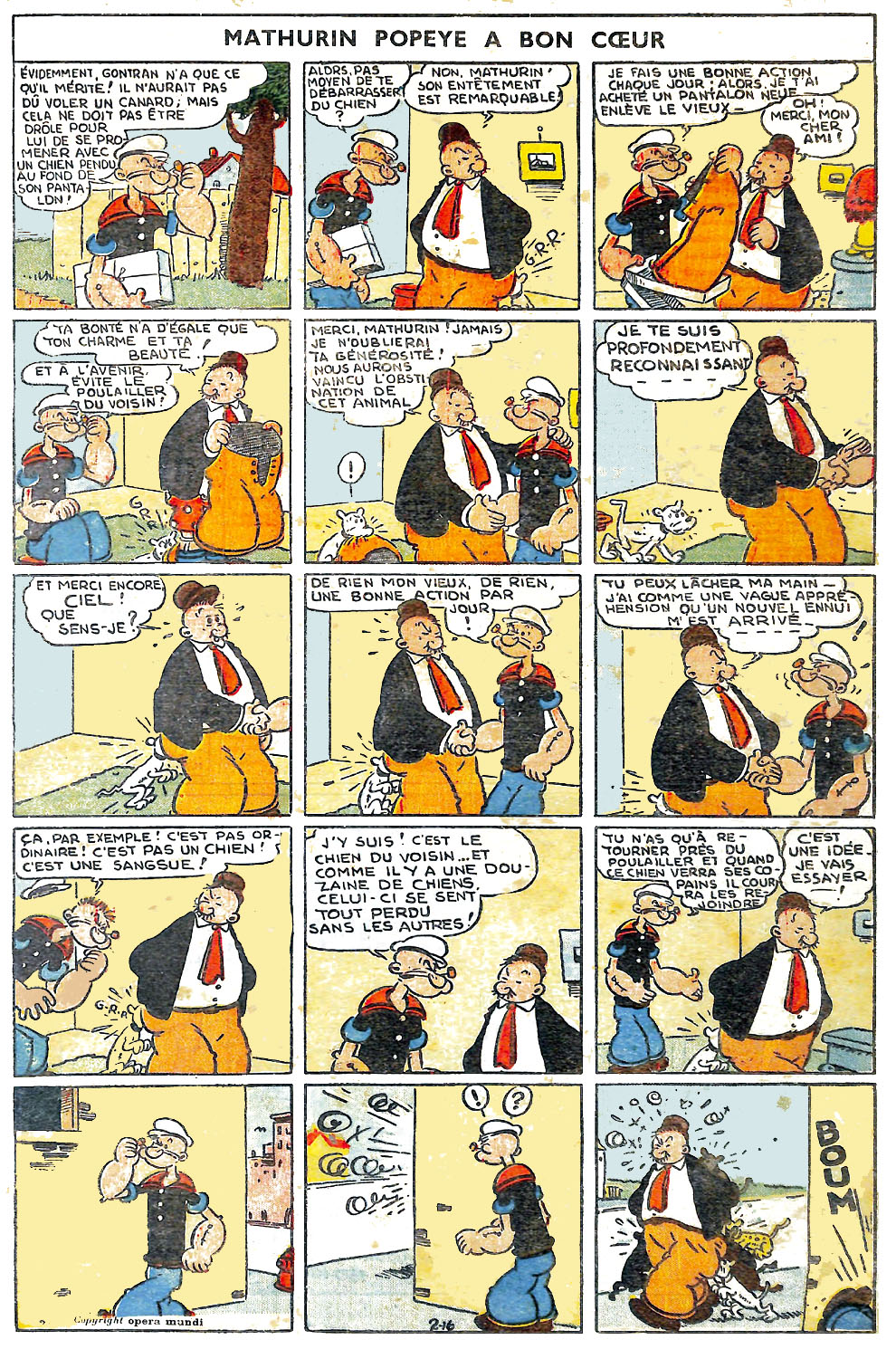 VF de la planche du 16/02/1936