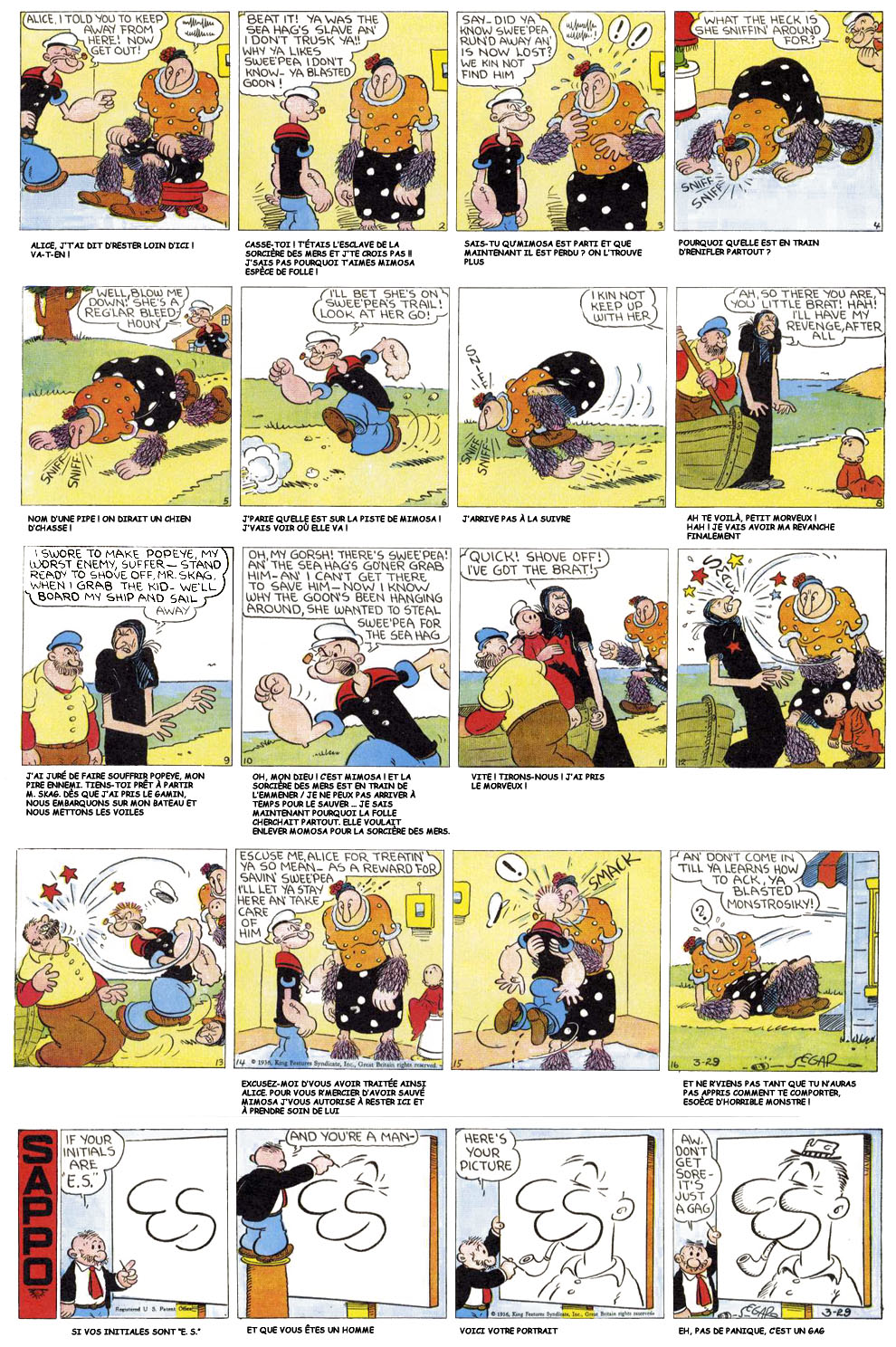 VO sous-titre de la planche du 29/03/1936