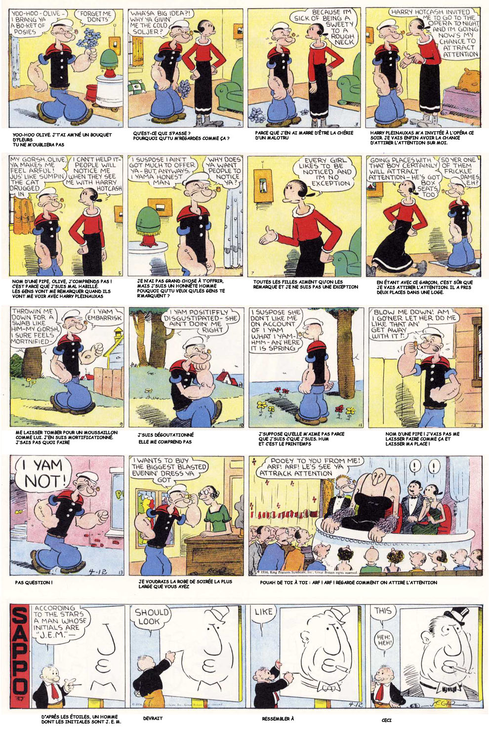 VO sous-titre de la planche du 12/04/1936