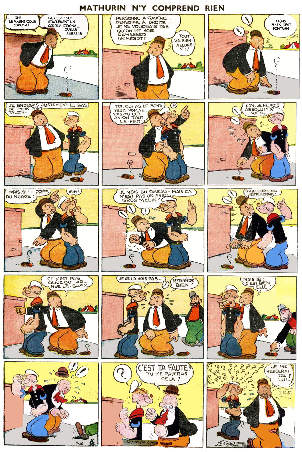 VF de la planche du 12/07/1936