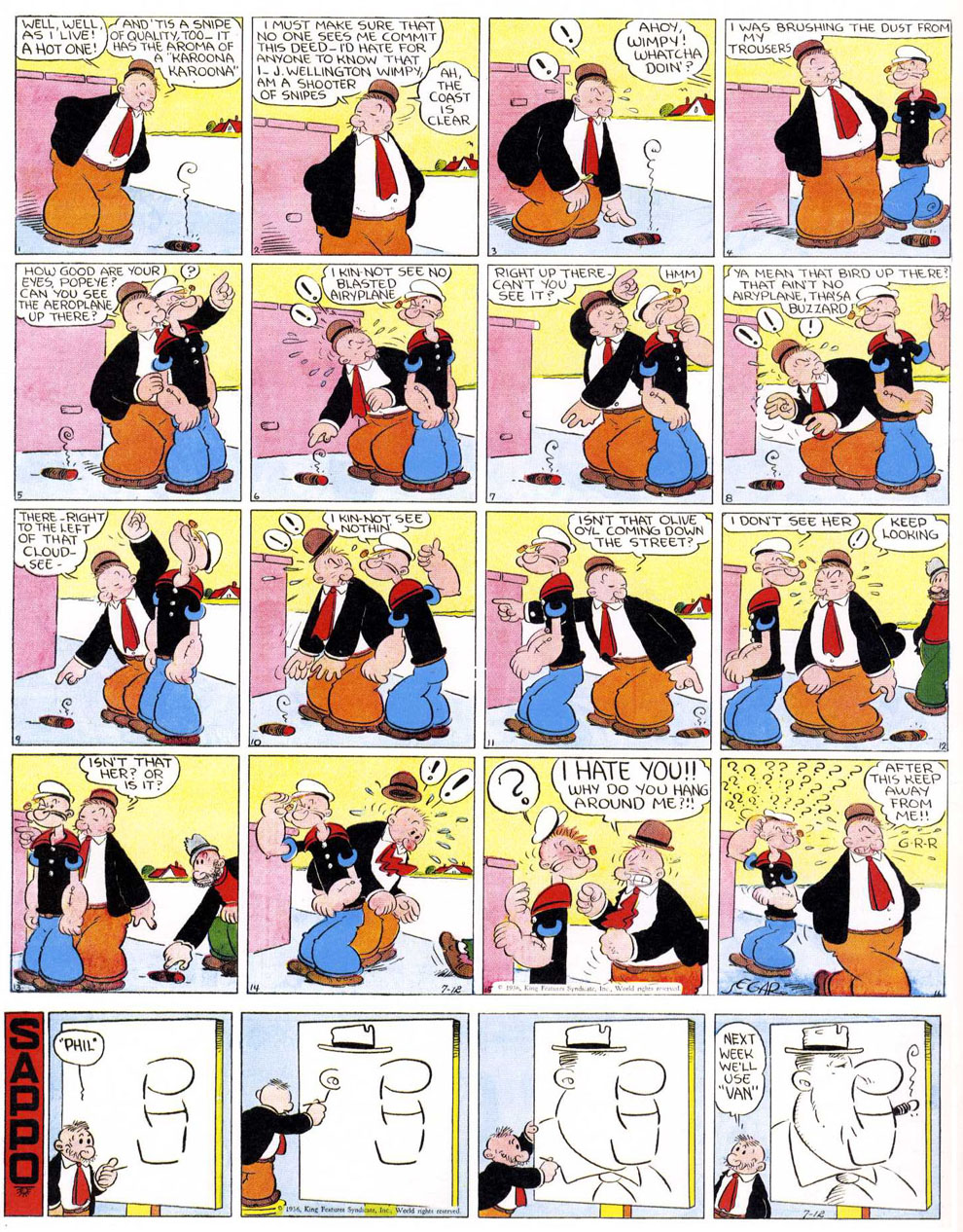 VO de la planche du 12/07/1936