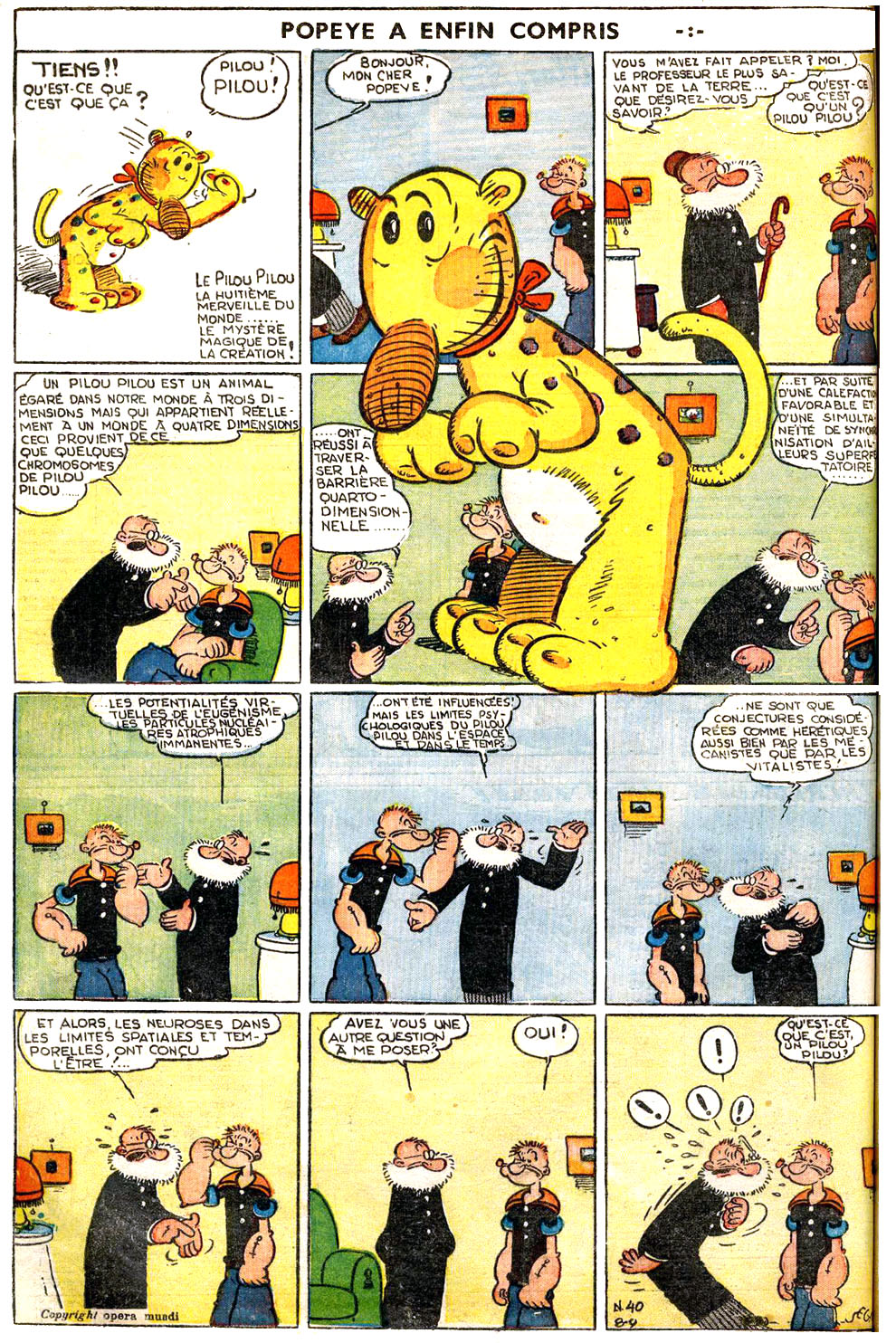 VF de la planche du 09/08/1936