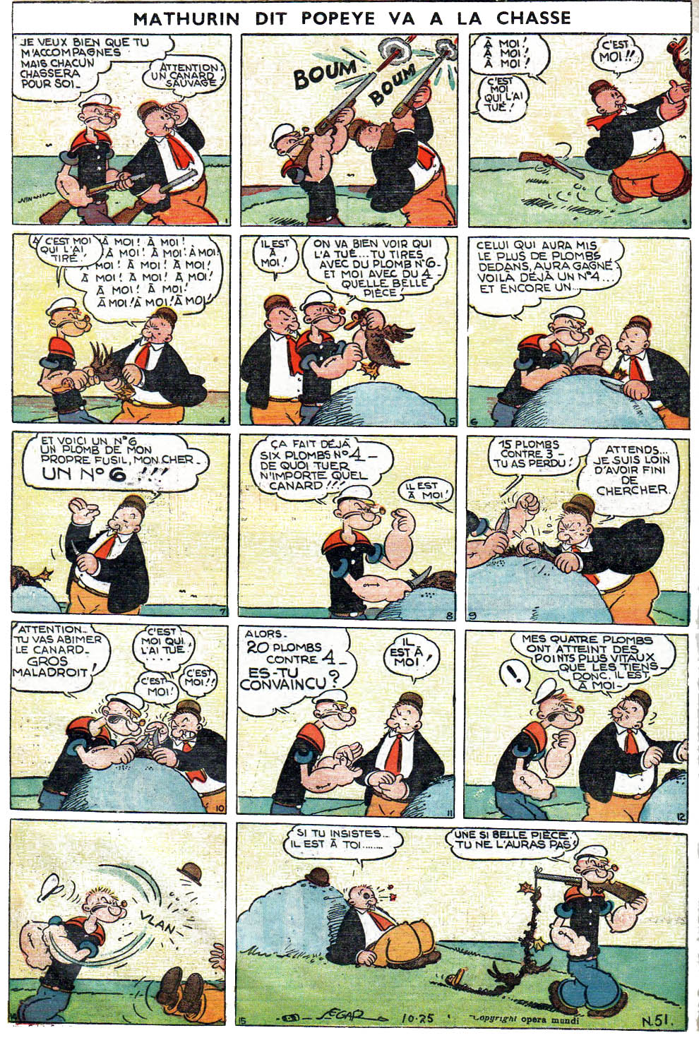 VF de la planche du 25/10/1936