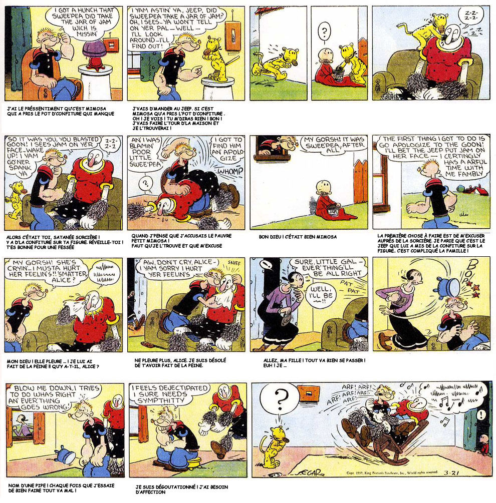 VO sous-titre de la planche du 21/03/1937