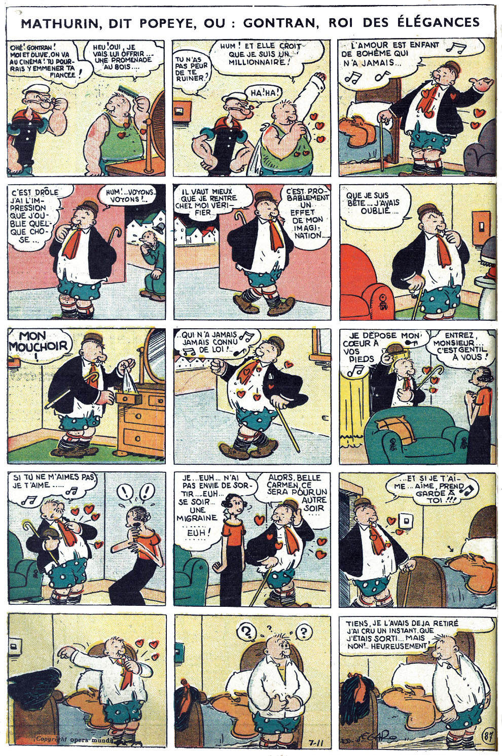 VF de la planche du 11/07/1937