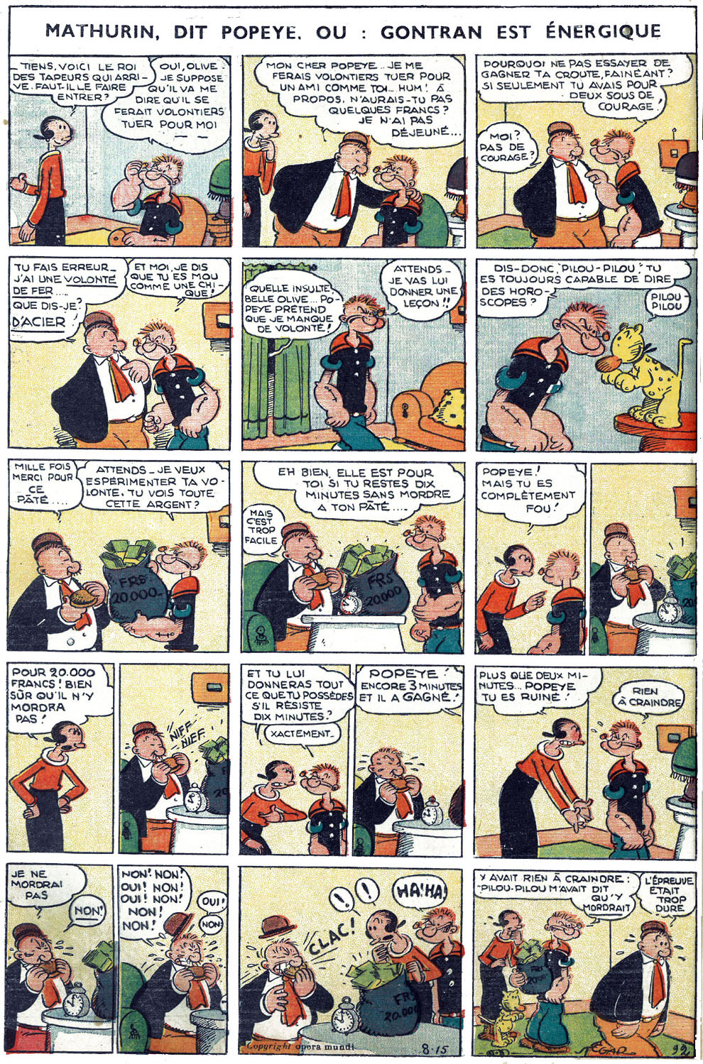 VF de la planche du 15/08/1937