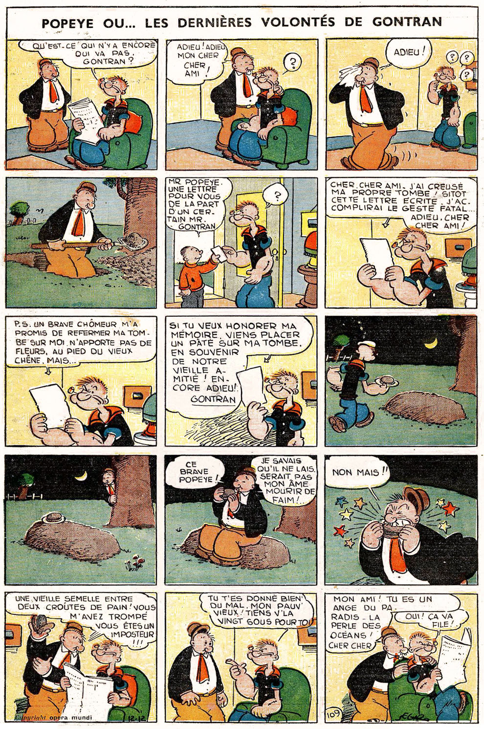 VF de la planche du 12/12/1937