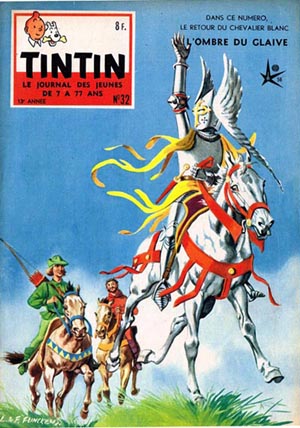 Couverture de Tintin 32 dition belge en 1958