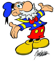 Carlo Chendi par Giorgio Cavazzano pour Rapalloonia i en juillet 2013 PAperino CHENdi TOpolino