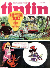 Couverture de Nouveau Tintin 253 en France et du numro 29/80 en Belgique
