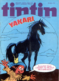 Couverture de Nouveau Tintin 254 en France et du numro 30/80 en Belgique
