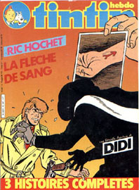 Couverture de Nouveau Tintin 337 en France et du numéro 08/82 en Belgique
