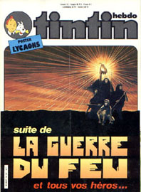 Couverture de Nouveau Tintin 341 en France et du numro 12/82 en Belgique
