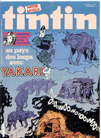 Couverture de Nouveau Tintin 358 en France et du numro 29/82 en Belgique
