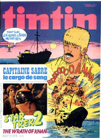 Couverture de Nouveau Tintin 372 en France et du numro 43/82 en Belgique
