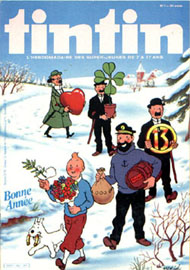 Couverture de Nouveau Tintin 382 en France et du numéro 01/83 en Belgique
