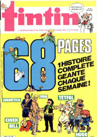 Couverture de Nouveau Tintin 421 en France et du numro 40/83 en Belgique
