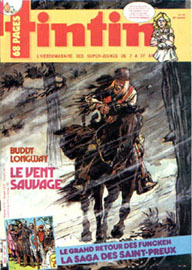Couverture de Nouveau Tintin 427 en France et du numro 46/83 en Belgique
