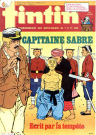 Couverture de Nouveau Tintin 490 en France et du numro 05/85 en Belgique
