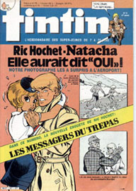 Couverture de Nouveau Tintin 551 en France et du numéro 14/86 en Belgique
