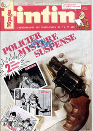 Couverture de Nouveau Tintin 554 en France et du numro 17/86 en Belgique
