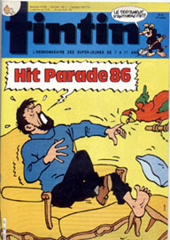 Couverture de Nouveau Tintin 557 en France et du numéro 20/86 en Belgique
