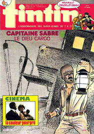 Couverture de Nouveau Tintin 570 en France et du numro 33/86 en Belgique
