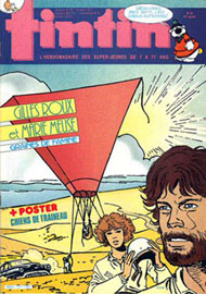 Couverture de Nouveau Tintin 571 en France et du numro 34/86 en Belgique
