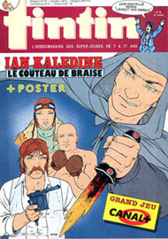 Couverture de Nouveau Tintin 575 en France et du numro 38/86 en Belgique
