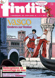 Couverture de Nouveau Tintin 601 en France et du numéro 12/87 en Belgique
