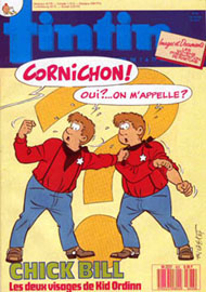 Couverture de Nouveau Tintin 633 en France et du numéro 44/87 en Belgique
