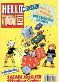 Couverture de Hello Bédé 09 en France et du numéro 09/89 en Belgique
