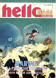 Couverture de Hello Bédé 42 en France et du numéro 28/90 en Belgique
Couverture de Hello Bédé 42 en France et du numéro 28/90 en Belgique