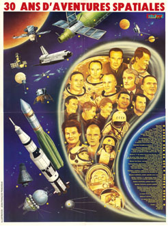 Poster 30 ans d'aventures spatiales