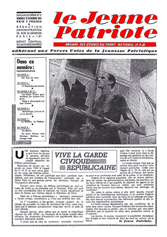 Couverture du numero Jeune Patriote 5